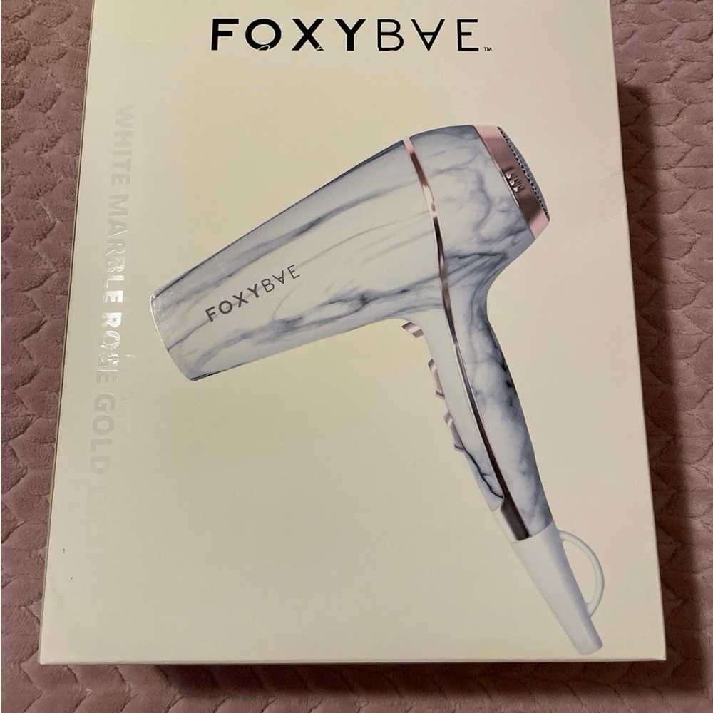 Foxybae White Marble Rose Gold Blow Dryer, Brand New